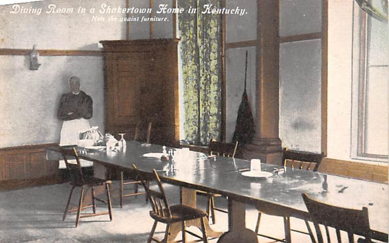 Dining Room Shakertown, Kentucky USA KY Shaker Writing on back 