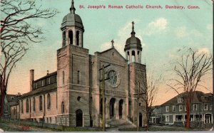 St. Joseph's Roman Catholic Church Danbury CT c1919 Vintage Postcard R42