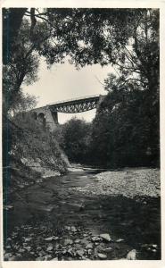 Romania Carpathians Railroad Zugo Viaduct Karpatok Hongrie RPPC