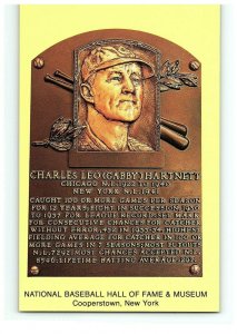 Gabby Hartnett National Baseball Hall Of Fame Museum Yellow Plaque Postcard Ex 