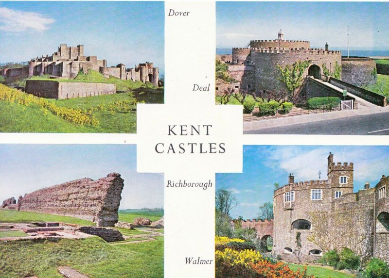 Kent Castles Postcard - Views of Dover - Deal - Richborough - Walmer   SM154