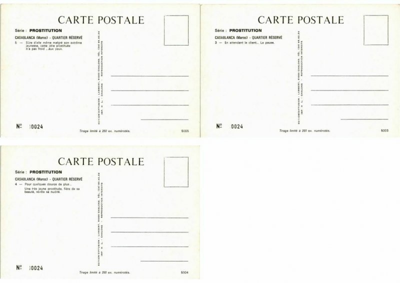  MOROCCO MAROC PROSTITUTION EROTIC Mostly MODERN 7 Cartes Postales (L2308)