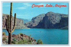 c1960's Beautiful View Of Canyon Lake Cactus Phoenix Arizona AZ Vintage Postcard