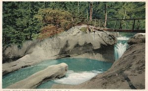 Basin Franconia Notch Attraction White Mountains New Hampshire Vintage Postcard