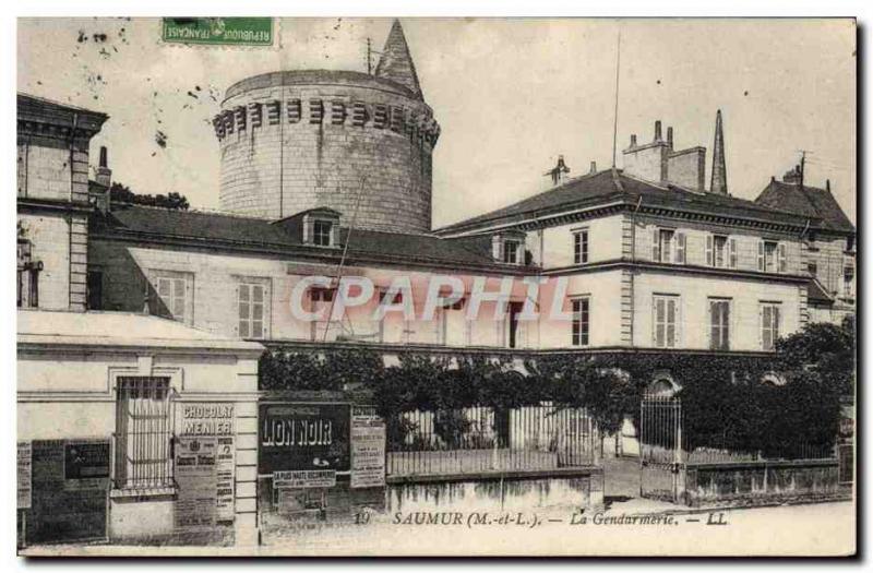Postcard Old Black Lion Force Saumur