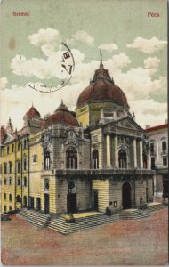 Hungary Pecs National Theatre of Pécs Szinhaz Pécs Vintage Postcard  C101