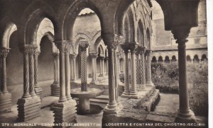 Italy Monreale Convento dei Benedettini Loggetta e Fontana del Chiostro Photo