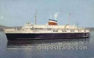 Car Ferry Bluenose, Bar Harbor, Maine, ME USA Ferry Ship 1956 light wear post...