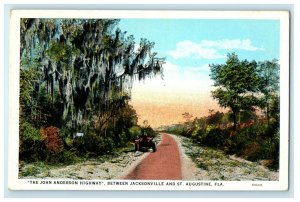 c1920 The John Anderson Highway Between Jacksonville & St. Augustine FL Postcard