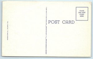 COCOA BEACH, Florida FL ~ Roadside OCEAN LODGE & Beach c1930s Linen Postcard 