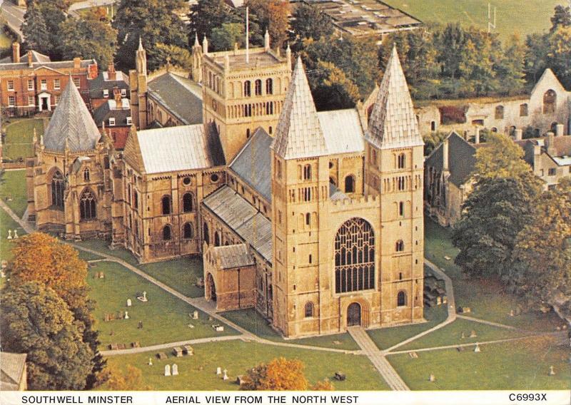 BR89289 southwell minster aerial view from the north west  uk