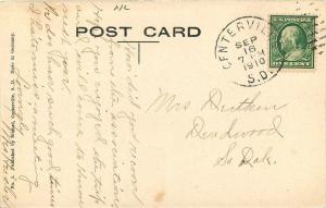 1910 High School Centerville South Dakota Binford hand colored postcard 11945