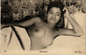 PC CPA ETHNIC NUDE FEMALE, FEMME MAURESQUE, VINTAGE POSTCARD (b10308)