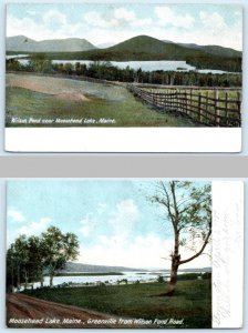 MOOSEHEAD LAKE, Maine ME ~ Greenville WILSON POND ROAD 1907  Postcard