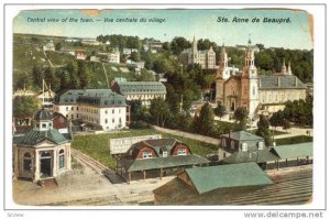 Central View of the Town, Vue Centrale du Village, Ste. Anne de Beaupre, Queb...