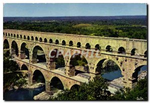 Modern Postcard The Pont du Gard Gard Roman aqueduct