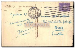 Old Postcard Paris Place de la Concorde strolling L & # 39Opera