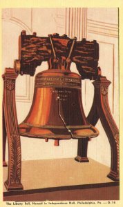 Vintage Postcard The Liberty Bell Housed In Independence Hall Philadelphia Penna