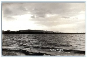c1918 Lake Pepin Mississippi River View Lake City MN RPPC Photo Postcard