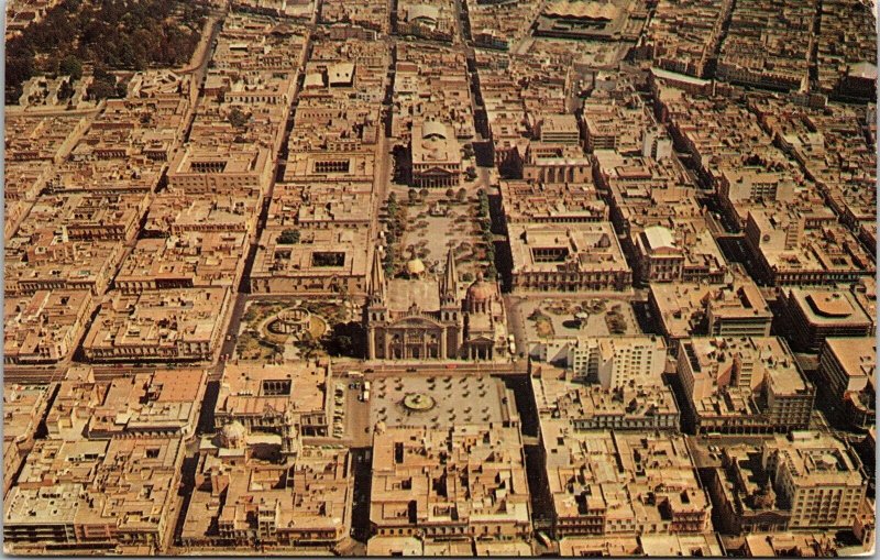 Aerial View Guadalajara Jalisco Mexico Mex Wob Note Postcard 