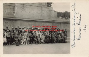 Italy, Rome, RPPC, 1926 American Academy Summer Session Group Pose, Photo