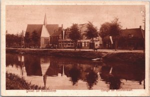 Netherlands Groet uit Hoofddorp Langs de Hoofdvaart Vintage Postcard 04.10
