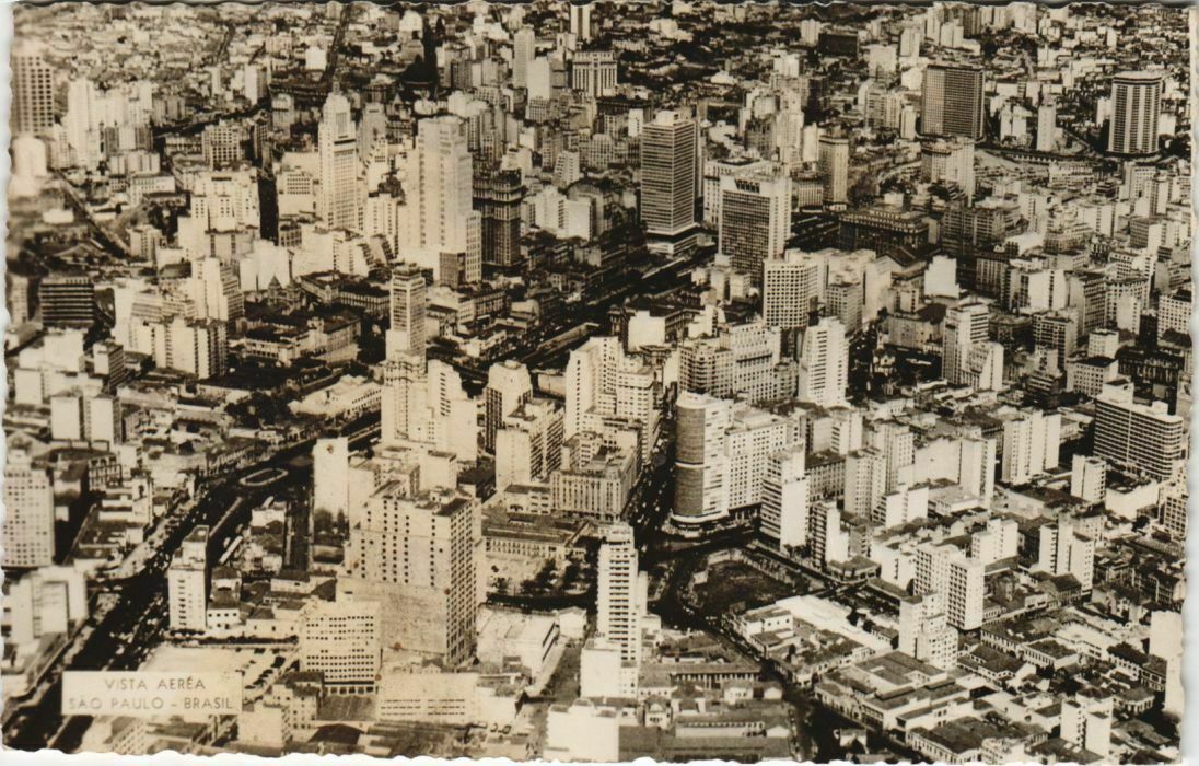 RPPC Postcard: Sao Paulo Brasil (Brazil) - Partial Panorama of City