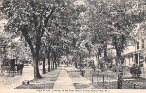 Somerville New Jersey High Street Looking West Vintage Postcard AA14215