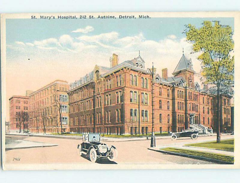 Unused W-Border HOSPITAL SCENE Detroit Michigan MI J9677