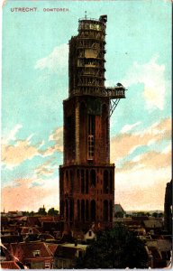 Netherlands Utrecht Domtoren Vintage Postcard 09.65