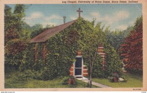 NOTRE DAME, Indiana, 1930-1940s; Log Chapel, University Of Notre Dame