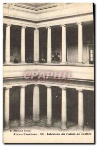 Old Postcard Aix en Provence Interior of Courthouse