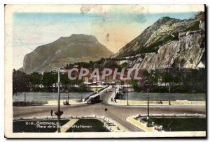 Old Postcard Grenoble Place de la Bastille and the Neron