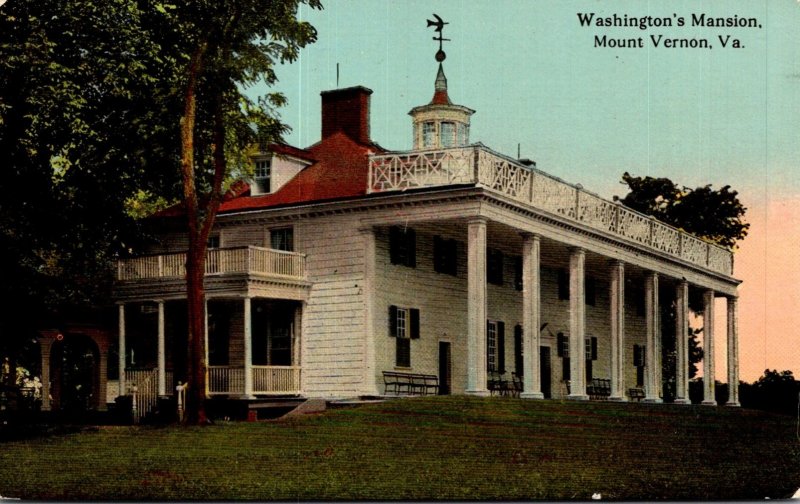 Virginia Mount Vernon Washington's Mansion Curteich