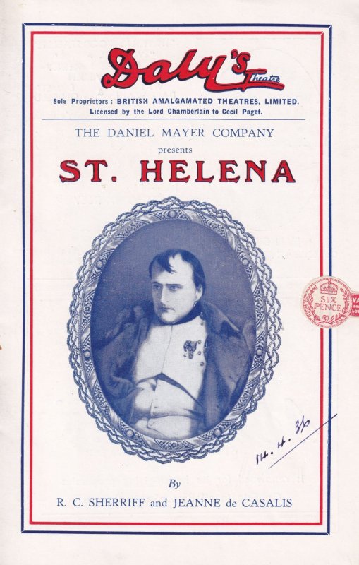 St Helena Ship Napoleon 1930s Military Dalys Antique Theatre Programme