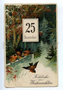 240989 X-MAS Calendar 25 Dec Old WWI POSTMARK Rekrutendepot PC