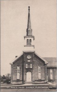 Postcard St Paul's Union Church  Fleetwood PA