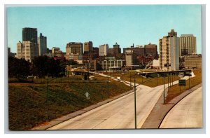 Vintage 1960's Postcard Skyline & Highways in Atlantic Georgia