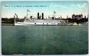 Postcard - Steamer C. W. Morse on steamboat Landing - Albany, New York