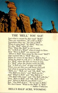 Wyoming Hell's Half Scre Poem The Hell You Say