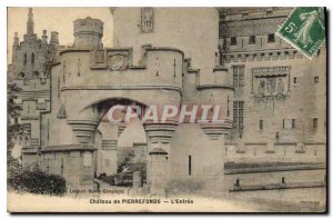 Old Postcard Chateau de Pierrefonds L'Entree