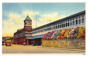 Postcard DE Wilmington - Penn R.R. Station South Bound Platform