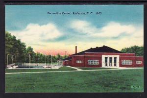 Recreation Center Anderson SC Post Card  5344