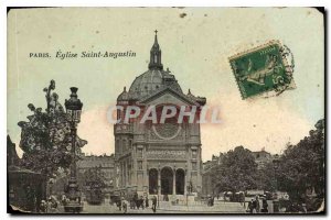 Postcard Old Paris Eglise Saint Augustine