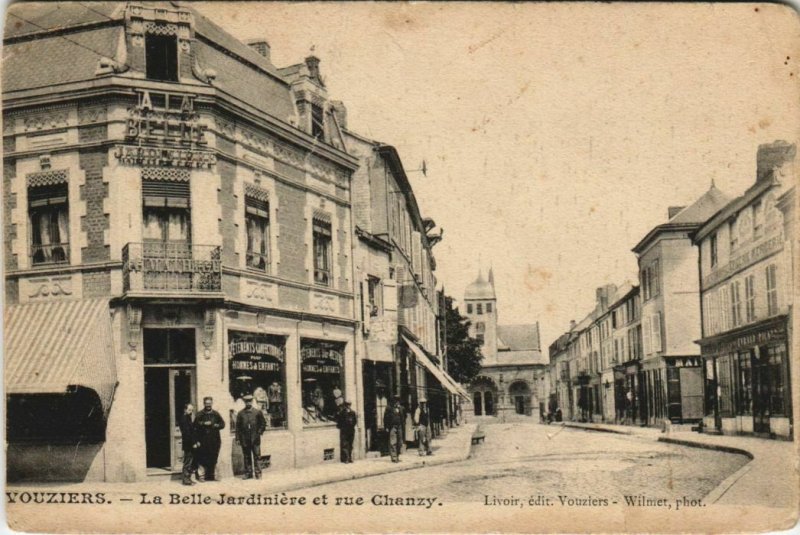 CPA VOUZIERS - La Belle Jardiniere et rue CHANZY (134870)