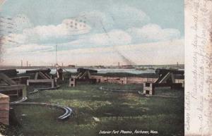 Interior of Fort Phoenix - Fairhaven MA, Massachusetts - pm 1905 - UDB