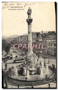 Postcard Old Marseille Fontaine Cantini