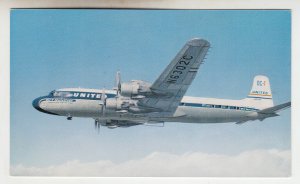 P2130, vintage postcard pride of the fleet united airlines 365 mph DC-7airplane