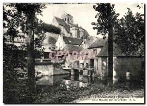 Old Postcard La Roche Posay The Church and the mill on the Creuse