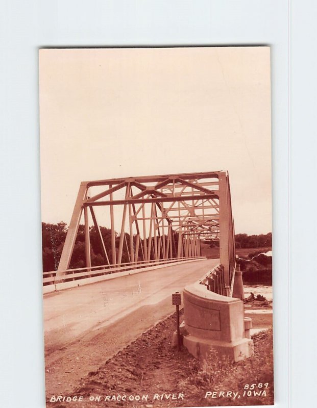 Postcard Bridge On Raccoon River, Perry, Iowa
